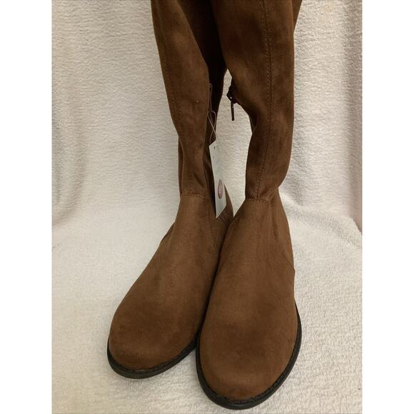 A New Day Sidney Thigh High Tall Boots Womens 6.5 Cognac Nwt - Picture 4 of 8